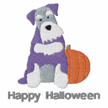 Pumpkin Schnauzer Embroidered Shirt (Polo)