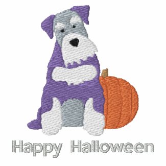 Pumpkin Schnauzer Embroidered Shirt (Zip Hoodie) embroideredshirt