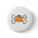 pumpkin Skull and Crossbones buttons
