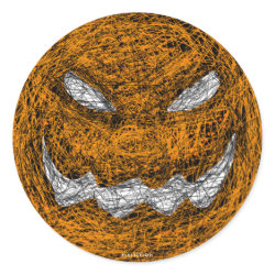Pumpkin Smile Halloween Sticker sticker