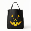 Pumpkin Smile Trick or Treat Grocery Tote Bag