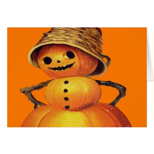 Pumpkin Snowman Card