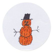 Pumpkin Snowman stickers