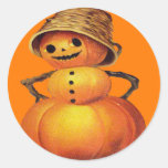 Pumpkin Snowman Stickers