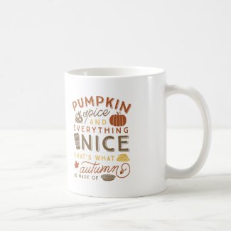 Pumpkin Spice Typographic Autumn Coffee Mug
