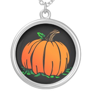 Pumpkin Sterling Silver Necklace necklace