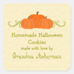 Pumpkin Swirls Halloween Baking Label Stickers
