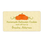 Pumpkin Swirls Halloween Baking Labels