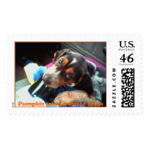 Pumpkin takes a coffee break postage
