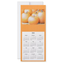 Pumpkin Telephone and Calender card Rack Card Template