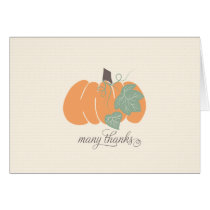 Pumpkin Thank You Note cards