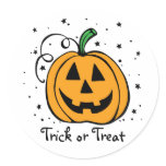 Pumpkin Trick or Treat Sticker