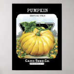 Pumpkin Vintage Seed Packet posters