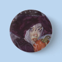 pumpkin witch buttons