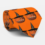 Pumpkin Witch Hat Halloween Neck Tie