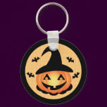 Pumpkin Witch Keychain
