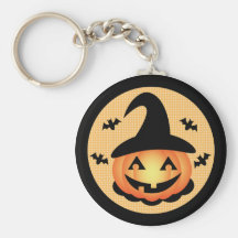 Pumpkin Witch Keychain