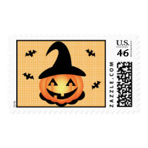 Pumpkin Witch Postage
