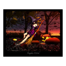 Pumpkin Witch posters