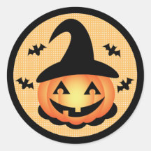 Pumpkin Witch Sticker