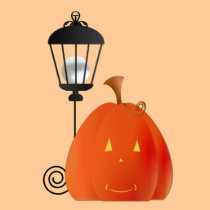 Pumpkin with Lamp Post t-shirts