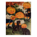 Pumpkinheads (Vintage Halloween Card) Postcards