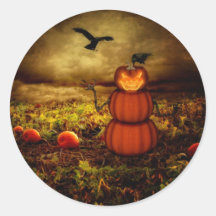 Pumpkinman Round Stickers