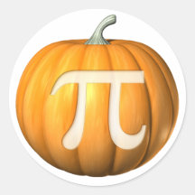 PumpkinPi Round Stickers