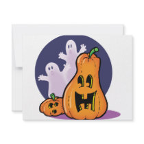 Pumpkins and Ghosts invitations by wizardofdraws Pumpkins and Ghosts invitations