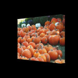 Pumpkins and Mums Wrapped Canvas