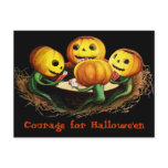 Pumpkins at Cards Vintage Halloween Postcard