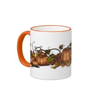 Pumpkins & Autumn Leaves Coffee Mug