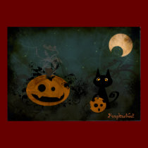 Pumpkins&Cat posters