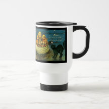 Pumpkins & Frightened Black Cat Hallowe'en Mug