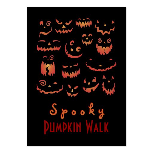 Pumpkins Glowing Business Card Template (front side)