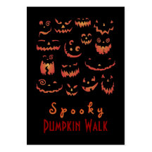 Pumpkins Glowing Business Card Template