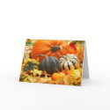 Pumpkins in Fall Leaves card