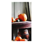 Pumpkins in Kitchen Picture Card