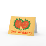 Pumpkins in love, Orange Wedding Invitations cards
