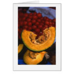 "Pumpkins in Market" Greeting Card