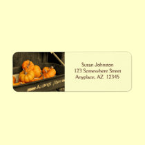Pumpkins In Wagon On Sepia Address Label labels