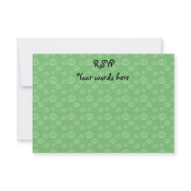 Pumpkins on green custom invites