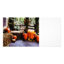 Pumpkins on Porch Photo Card