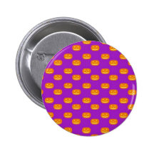 Pumpkins on Purple Background Button