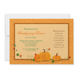 Pumpkins Thanksgiving Dinner Party Invitation