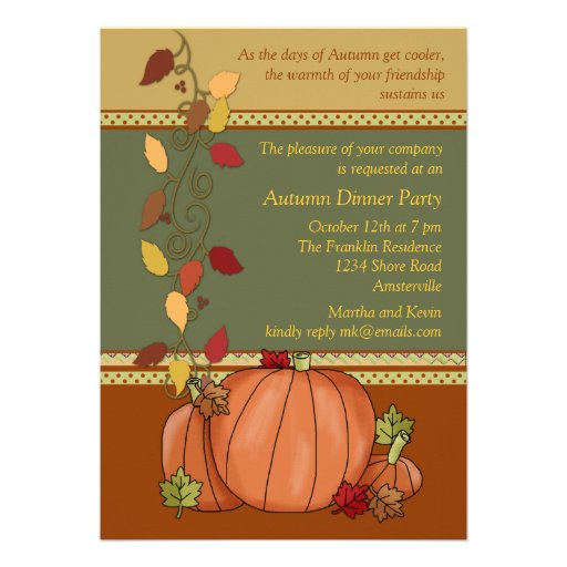 Pumpkins Three Invitation