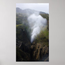 Punakaiki water spout and rock formation print