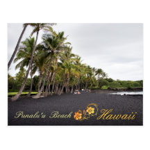 Punaluu Black Sand Beach, Hawaii Post Cards