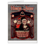Punch and Judy Puppets Illustration Art Greeting Card