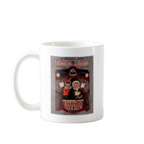 Punch and Judy Puppets Illustration Art mugs by PaperTimeMachine Punch and Judy Puppets Illustration Art mugs